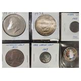 6 Coin Mixed Lot ï¿½ Ike, Kennedy, Steel