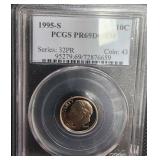 1995-S Roosevelt Dime Graded Cameo 10C