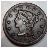 1849 Braided Hair Large Cent Penny