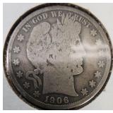 1906-O Barber Half Dollar 90% Silver