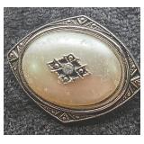 Avon Faux Pearl Art Deco-Style Brooch