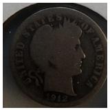 1912-D Barber Dime ï¿½ Final Year Silver Classic