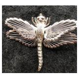 Monet Silver-Tone Dragonfly Brooch Pin