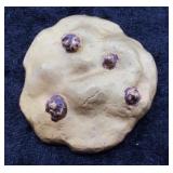 Vintage JJ Cookie Brooch with Chocolate Chips