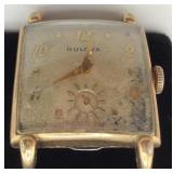 Vintage Bulova Square Face Watch ï¿½ Gold Tone