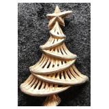 Vintage Gold-Tone Christmas Tree Brooch with Star