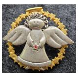 1997 Christmas Wishes Angel Brooch