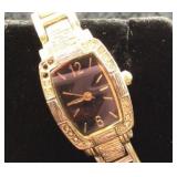 Allude Gold-Tone Crystal Accent Ladies Watch