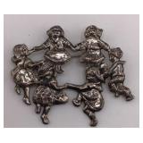 EFS Signed .925 Sterling ï¿½Ring Aroundï¿½ Brooch