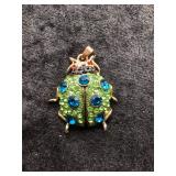 Betsey Johnson Green Ladybug Charm Pendant