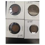 4-Coin Lot: Indian Head & Seated Cent