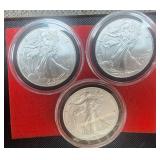 3 2023 American Silver Eagle Dollars 1OZ