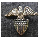 Vintage U.S. Military Eagle Hat Insignia Pin