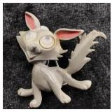 Vintage Gray Cat Brooch with Googly Eyes