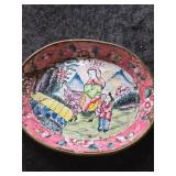 Antique Hand-Painted Indian Enamel Dishes