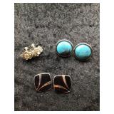 Mixed Vintage Clip-On Earring Lot (3 Pairs)
