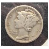 1928 Mercury Dime ï¿½ 90% Silver, Great Detail