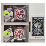 Lot Of 3 Yogi Berra Patch Cards