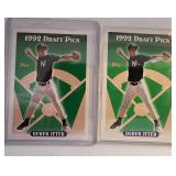 Two 1993 Topps Derek Jeter Rookie Cards