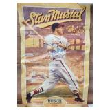 Two Stan Musial Posters One Is Autographed
