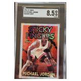 1996 Topps Sticky Fingers Jordan SGC 8.5 Bulls