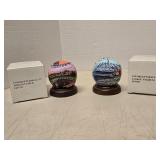 Wrigley & Yankee Stadium Baseballs w/ Stands