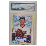 Signed 2020 Topps Royce Lewis Card PSA Authentic