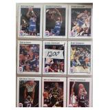 12 Unsearched VTG NBA Binder Pages 100+Cards