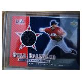 2003 UD - Star-Spangled Swatches Dustin Pedroia RC