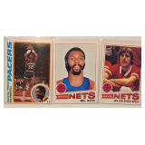 3 1970s Basketball Star Cards