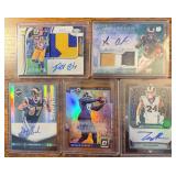 Rams Auto lot of 5- Patch, numbered, RC