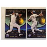 Two 2003 Flair Moon Shots AROD & Piazza