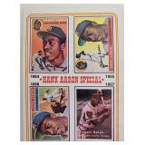 Six 1974 Topps Hank Aaron Special Cards