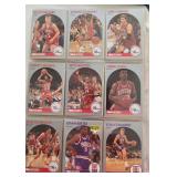 12 Unsearched VTG NBA Binder Pages 100+Cards