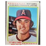 12 70s-80s Nolan Ryan Cards