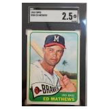 1965 Topps ED Matthews #500 SGC 2.5