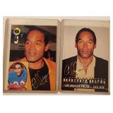 OJ Simpson Mugshot & Bills Card 2 Card Lot VTG