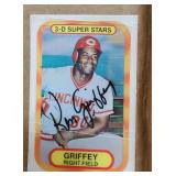 Signed 1977 Kelloggs Ken Griffey #49 Card