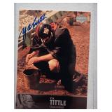 1997 UD Legends YA Tittle Auto Card