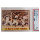 1962 Topps Switch Hitter Mickey Mantle PSA 2