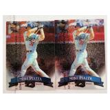 1998 Topps Finest Mike Piazza Lot Refractor Pair