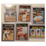 Lot Of 6 1971 Topps MLB Star Cards