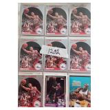 12 Unsearched VTG NBA Binder Pages 100+Cards