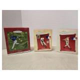 MLB Sosa Mays Williams Ornament Lot NIB