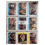 12 Unsearched VTG NBA Binder Pages 100+Cards