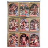 12 Unsearched VTG NBA Binder Pages 100+Cards