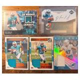 Miami Dolphins lot of 5- Auto, patch, numbered, RC