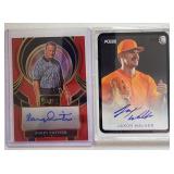 2  Autographed Cards Barry Switzer/75 & J Walker