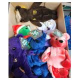 Box Of VTG Sports Beanies & More