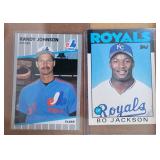 1986 Bo Jackson Topps RC & Randy Johnson Fleer Car